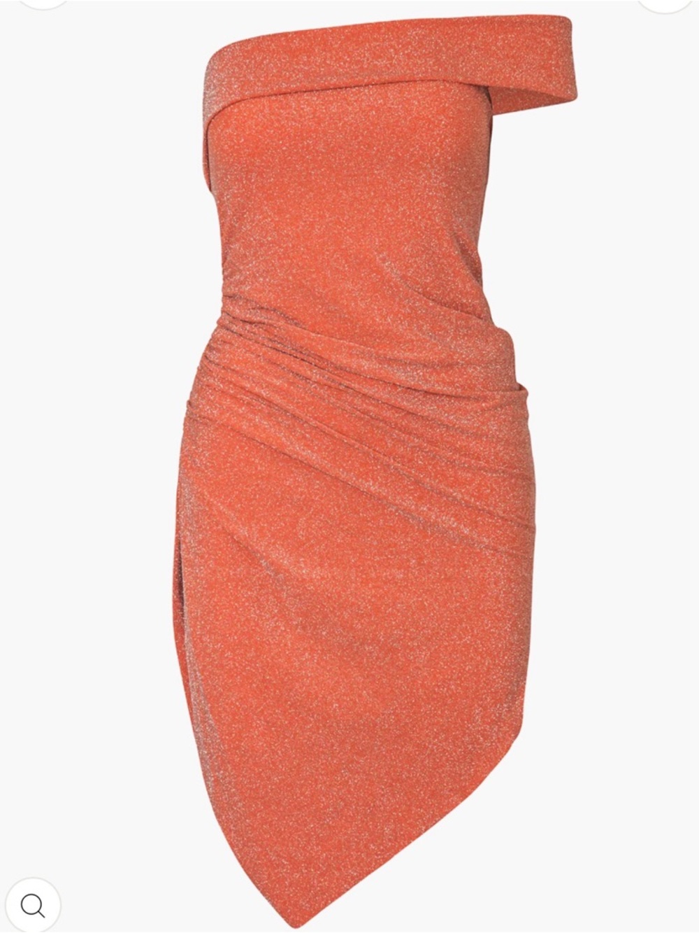 Baobab Collection Goa One-Shoulder Shimmer Dress in Coral